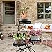 AISHN 3-Tiered Scroll Classic Plant Stand Decorative Metal Garden Patio Standing Plant Flower Pot Rack Display Shelf Holds 3-Flower Pot with Modern