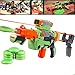 6MILES 60 PCS Safety EVA Foam Soft Refill Discs Bullet Darts Equipment Set for Nerf Vortex Blaster Praxis Nitron Vigilon Proton Ammo Toy Gun Parts Play Game (Green)