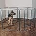 Wire Pen Dog Fence Playpen - Pet Dogs & Cats Outdoor Exercise Pens - Tube Gate w/Door - (8 Panel / 30 Square Feet Play Yard) Heavy Duty Portable Folding Metal Animal Cage Corral - 40