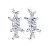 Ear Cuff Earrings OKAJEWELRY Passion Ear Crawlers Small Hoop Cubic Zirconia Diamond Stud Earrings