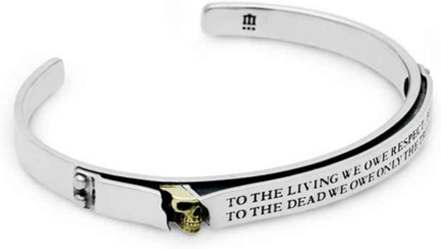Amazon ドクターモンロー Dr Monroe 18金 メッセージスカルバングル ゴールド K18 骸骨 ドクロ 英語 英字 英文 シンプル ブレスレット バングル ブレスレット 通販