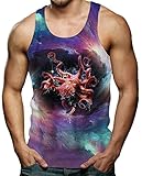 RAISEVERN Mens Funny Tank Tops 3D Printed Cool Graphic Sleeveless T-shirt