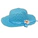 Gift Boutique 4 Girl Tea Party Hats Girls Straw Hat for Kids Costume Easter Princess Toddler Children's Birthday Supplies in Light Pink Hot Pink Yellow and Purple Colors