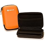 Case4Life Orange Shockproof Splashproof 2.5" Hard Drive Case for Western Digital Elements / My Passport Ultra / Edge / Mac / Enterprise / Air / Studio / Essential 500GB, 1TB, 2TB - Lifetime Warranty