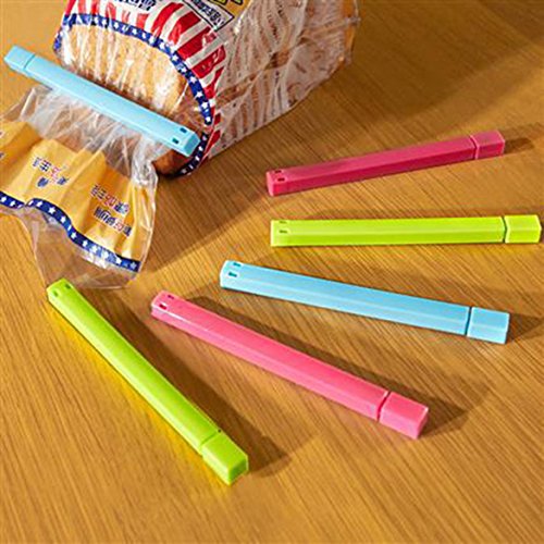 Chinatera 6Pcs Kitchen Tool Storage Food Snack Seal Sealing Bag Clips Sealer Clamp Plastic