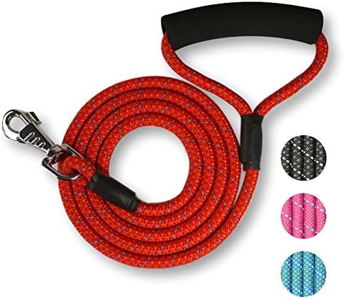 ATLIN Dog Leash with Padded Handle – Strong for Medium and Large Dogs – DynamicComfort Climbing Rope Pet Lead - 4 FT or 6 FT Leashes for the Perfect Amount of Control - Reflective Leash for Safety