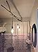 YCOLORJ Judy Lighting - Vintage Pendant Light Kit Plug in Hanging Lighting Fixture 24.5FT Cord Set, Triple Socket Chandelier Swag Lights with 4 Hook Sets & On/Off Switch for Edison Bulb (Pearl Black)