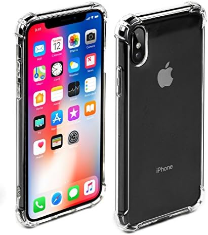 IDStore iPhone X Case [Ultra Slim Fit] -PC Crystal Clear, Anti-Scratch Back Cover [Shock Absorbent] With TPU Bumper Gel Corners - [Support Wireless Charging] for The New iPhone 10(2017)