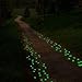 100 Pcs Solar Powered Glow in the Dark Pebbles and Stone for Pathways and Garden Decor