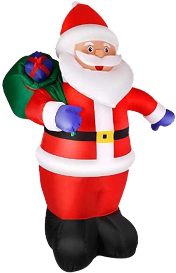 Anjinguang Christmas Inflatable Santa Clause, LED Outdoor Santa Claus
