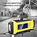 Esky Emergency Radios Hand Crank Solar Charge Radio Weather Radio AM/FM/ NOAA Radio with 2000mAh Rechargeable Battery,3W Flashlight and Loudly Alarm（Yellow） ES-CR03 (ESCR03)