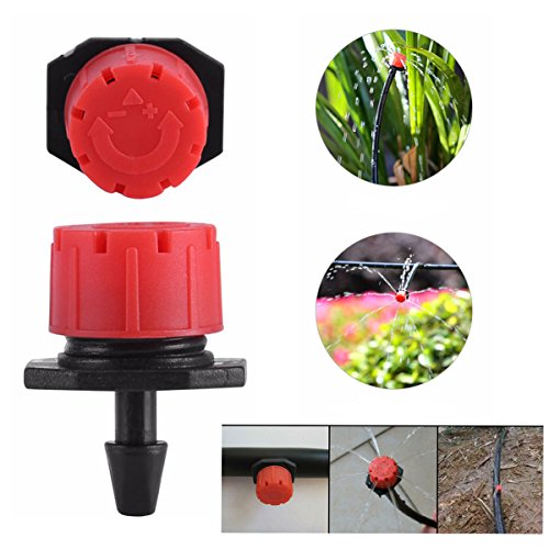 Oubest 100 pcs Drip Irrigation Emitters/Micro Bubblers/Irrigation