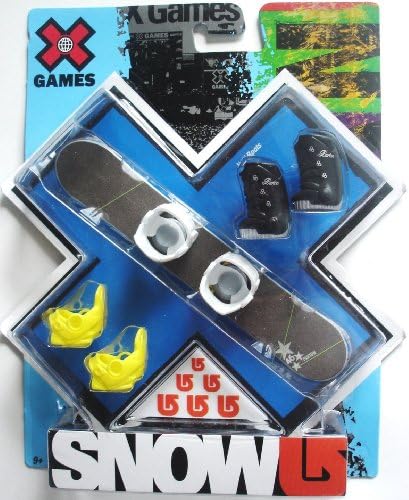 Mattel X Games DOMINANT Mini Finger Snowboard w/ Black Hail Boots Collectible Set