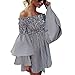 Women Dress,IEason Womens Holiday Off Shoulder StripeParty Ladies Casual Dress Long Sleeve Dress (S, Black)