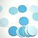 HEARTFEEL 2 Sets of 6.5 Feet Long Circle Dots Baby Blue Paper Garland Best for Baby Shower Wedding Hanging Décor Birthday Party Decoration