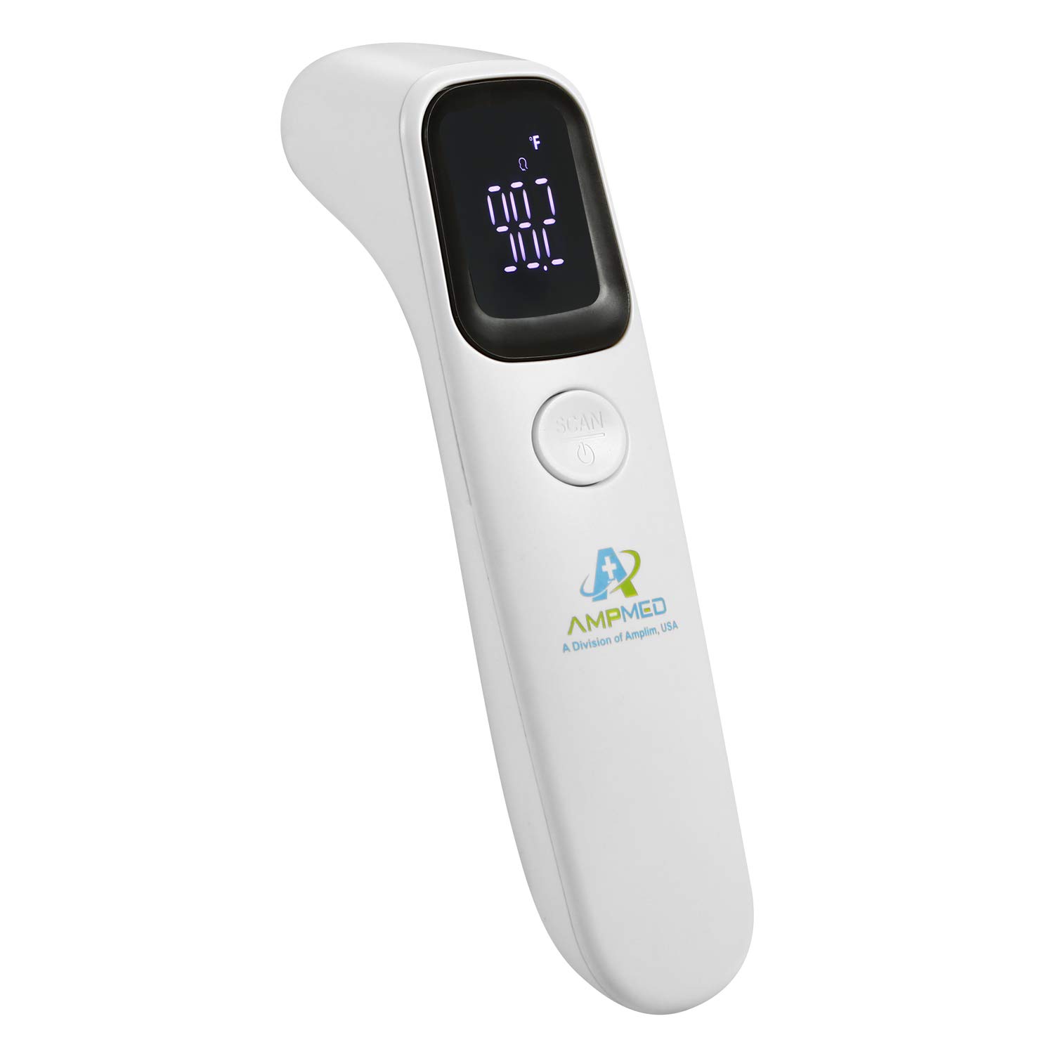 Amplim Hospital Medical Grade Non Contact Digital Clinical Forehead Thermometer for Adults, Kids, and Babies, FSA HSA Approved, 2001W2, White