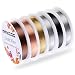 Paxcoo 6 Pack Jewelry Beading Wire for Jewelry Making Supplies and Craft (24 Gauge)