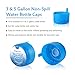 Magicfour 5PCS 55mm 3 & 5 Gallon Non-Spill Caps,Replacement Water Bottle Snap On Cap Anti Splash Peel 5 Piece