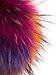 LITHER Large Genuine Raccoon Fur Pom Pom Keychain Bag Charm Fluffy Fur Ball
