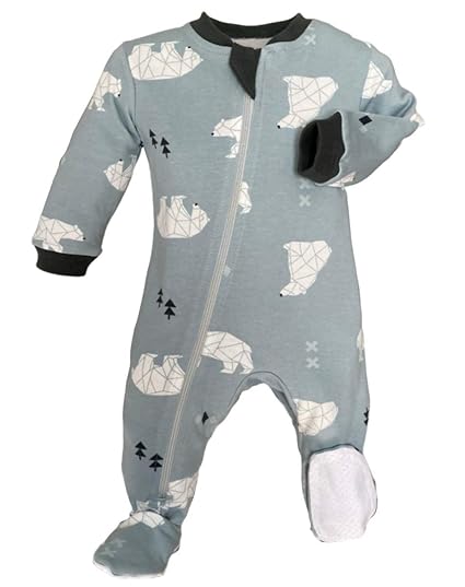 baby footed pajamas zipper