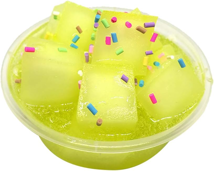 IWEING Coconut Fruit Crystal Mud Clay Slime Putty Plasticine Sludge Stress Relief Toys - Yellow