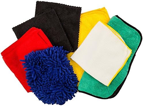 Dry Rite's Best Microfiber Car Wash Detail Kit- Super Premium Professional Grade- Super Soft- Safe for All Car Finishes! 8 Piece