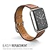 MoKo Band for Apple Watch Series 3 Bands, Luxury Genuine Leather Smart Watch Band Strap Single Tour Replacement for 38mm Apple Watch 2017 Series 3 / 2 / 1, BROWN (Not Fit 42mm Versions)
