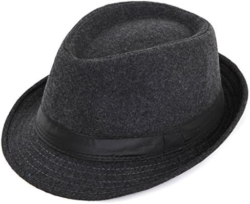 Woolen Warm Cap/British-Style Jazz Hat/Derby Hats-Gray One Size
