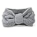 NISHAER Women's Wide Chunky Cable Knitted Turban HeadWrap,Grey,One size