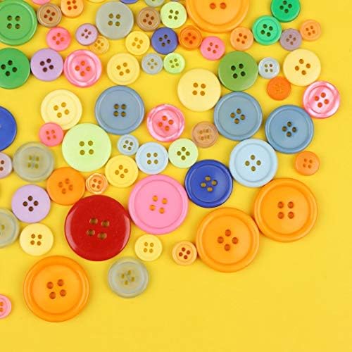 Xgood Assorted Buttons Colourful Buttons Resin Buttons Small Craft Buttons Combined Coloration Stitching Buttons Artwork Craft Buttons Youngsters Guide Buttons for DIY Crafts Stitching Button Portray Makes use of
