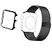Apple Watch Band, Biaoge Steel Milanese Loop Replacement Wrist Band with Plated Case for Apple Watch 42mm Series 1 only(2015) (Black 42mm)
