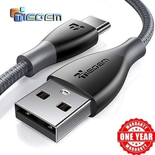 Tiegem™ 2.5A Type C USB Cable for Type C Devices Fast Charging 480mbps Data Sync Strong Cable - 30cm (Type-c-TGM3-Black…