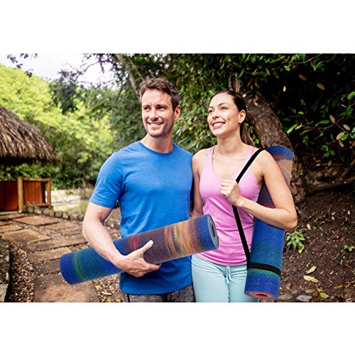 TOPLUS Yoga Mat, Premium 1/4 inch Imprint Non Slip Extra Thick Fitness & Exercise Mat with Carrying Strap, Workout Mat for All Types of Yoga, Pilates and Floor Exercises