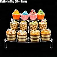 Tingacraft 3-Tier Self-Assembly Acrylic Riser Display Stand for Cosmetics  Cupcake Action Figure