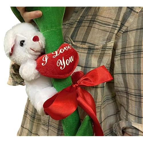 Giant Stuffed Rose Is 6-feet Tall with I Love You Teddy Bear Wrapped Around Stem - Big Valentine Valentines Day or Any Day Love Gift Toys & Games, Stuffed Animals & Plush Toys, Stuffed Animals & Teddy Bears