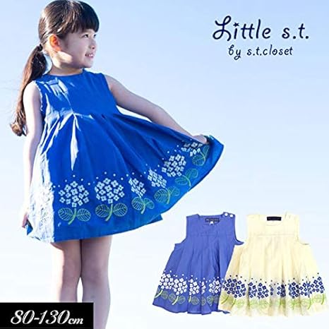 Amazon リトルエスティー あじさい刺繍 ワンピース キッズ 100 ブルー 70 ワンピース チュニック 通販 Amazon リトルエスティー あじさい刺繍 ワンピース キッズ 100 ブルー 70 ワンピース チュニック 通販