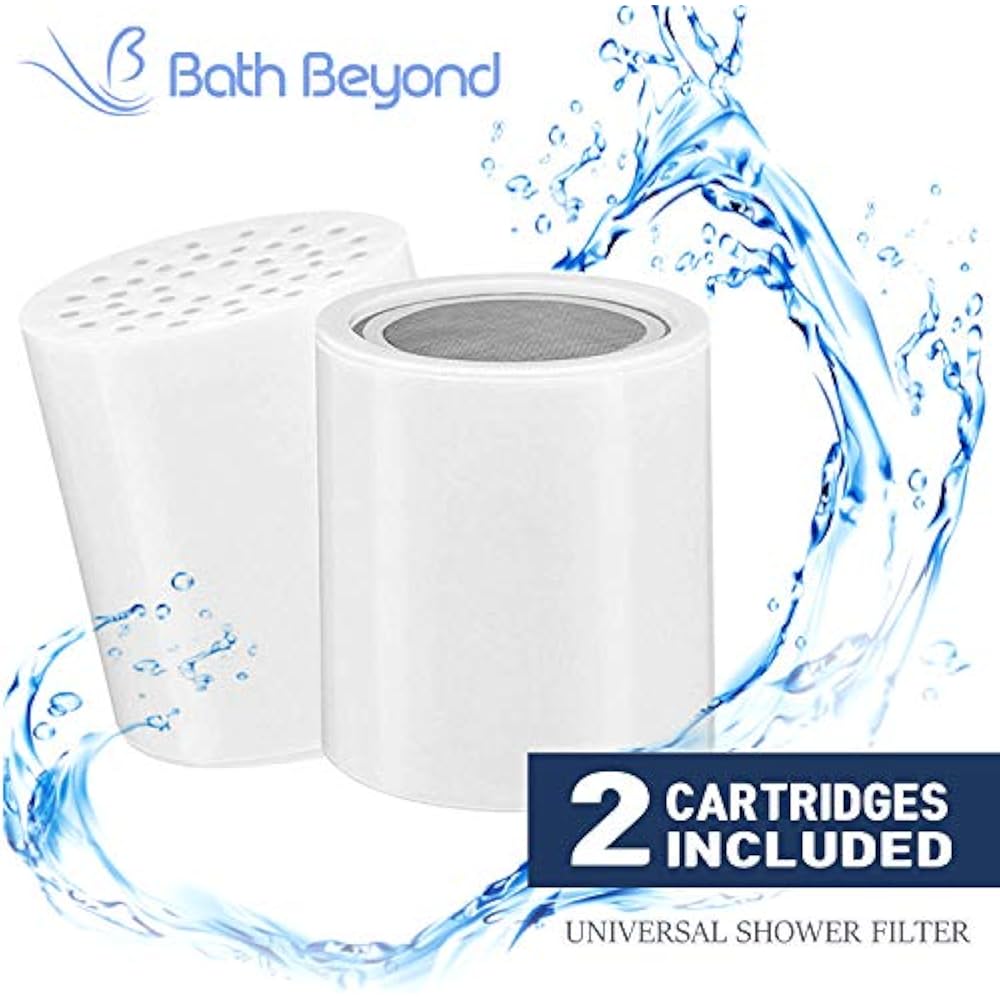 BathBeyond Pack Of 2, 15Stage Shower Filter Replacement Cartridge With