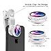 Evershop Universal 4 in 1 iPhone Camera Lens Kit Clip on Fish Eye Lens + 2 in 1 Macro Lens + Wide Angle Lens + CPL Lens Camera Lens Kit for Smart Phones (Silver)