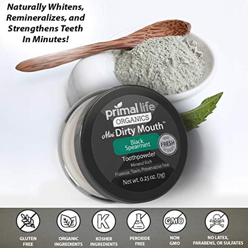 Primal Life Organics | Dirty Mouth Activated Charcoal Tooth Powder | Gently Polishes, Whitens, Re-Mi - //medicalbooks.filipinodoctors.org