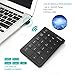 Wireless Numeric Keypad, Jelly Comb Ultra Slim Wireless 22-Key Number Pad Financial Accounting Data Entry for Laptop, PC, Tablet Surface pro and More-Black