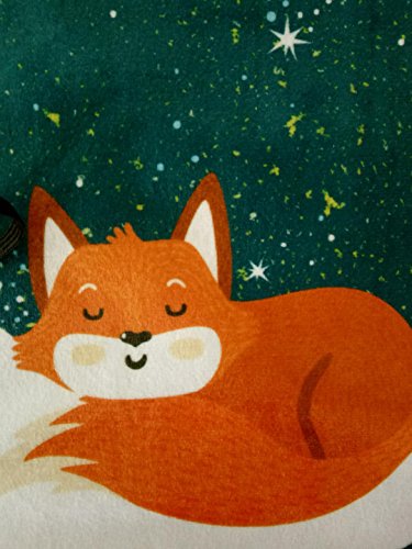 Sequins Throw Pillow Case Cushion Cover Fox Moon Kids Birthday