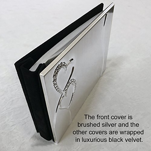All Things Weddings Wedding Accessories Silver-Plated Petite Guest Book, Sparkling Love