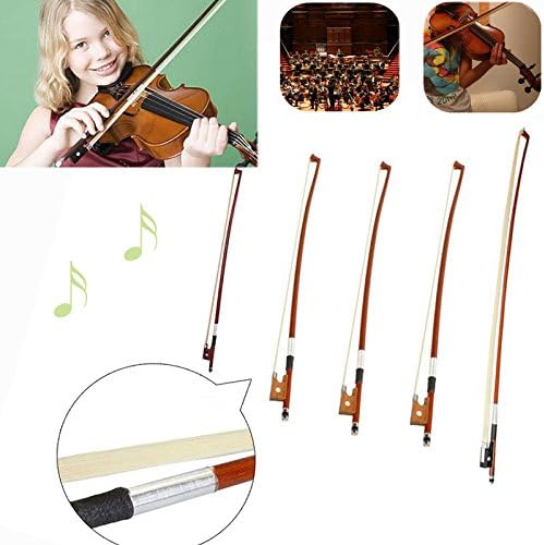 Professional Violin Bow Well Balanced Brazil Wood Ebony Frog Violin Arbor Horsehair Bow 4/4 / 3/4 / 1/2 1/4 /1/8 (1/2)