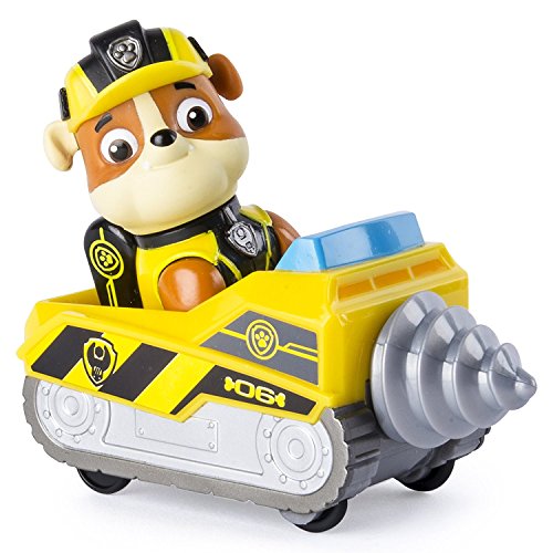 Singing Changeable Vehicle and Figure of Paw Patrol with Real Working Wheels,.Russian Language.Great Gift for Kids.(N-Rubble)
