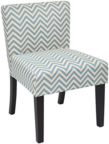 Office Star Bristol Fabric Accent Chair with Solid Wood Legs, Ziggi Mist
