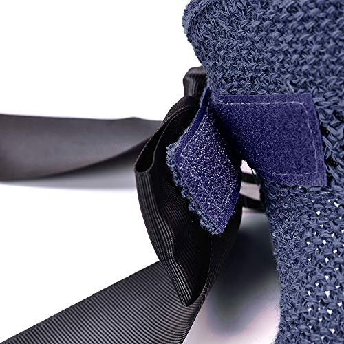 image for Rosoz Summer Straw Beach Sun Visor Ponytail Hats for Women UPF Protect