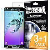 Galaxy A7 2017 Screen Protector, Invisible Defender [CLEARNESS][Case Compatible] Perfect Touch Precision High Definition (HD) Protective Clear Film (3 Front+1 Back) for Samsung Galaxy A7 2017