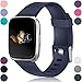Wepro Band Compatible with Fitbit Versa 2 Bands for Women Men, Soft Band Compatible with Fitbit Versa Bands, Sport Waterproof Breathable Replacement Wristbands Strap for Versa Lite, Small, Navy Blue