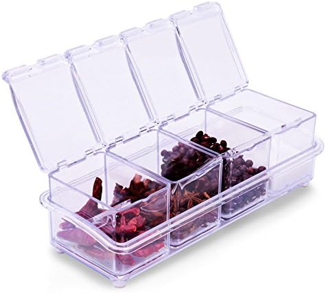 Transparent Seasoning Container Spice Racks with Spoons