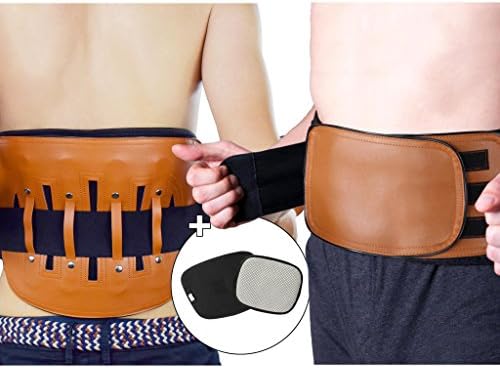 Back Brace With 2 Foam Liners | Low Back Pain Compressive Wrap | Lumbar Support Lower Belt | Full, Firm, Breathable Comfort | High, Stabilizing, Flexible Steel Alloy Stays | 4 Sizes For Men And Women